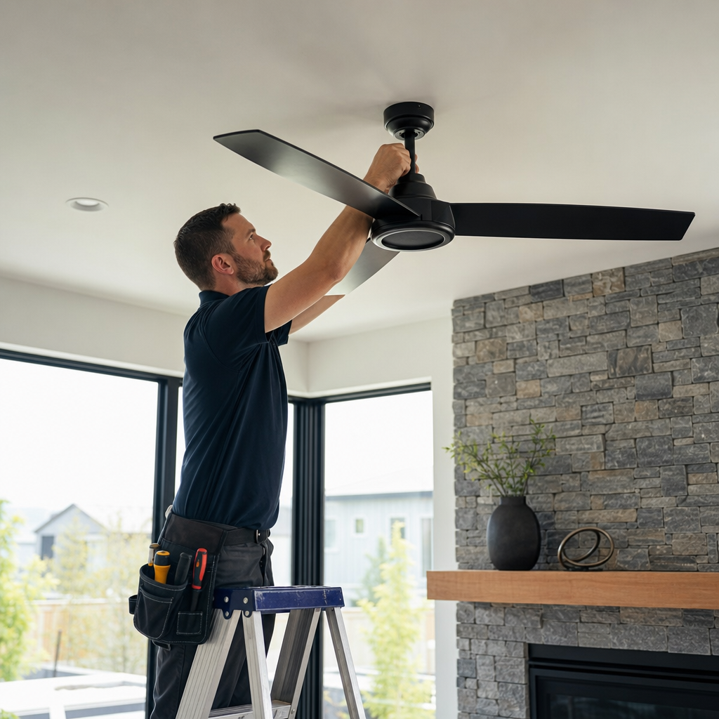 Ceiling Fan Installation — Existing Fan-Rated Box