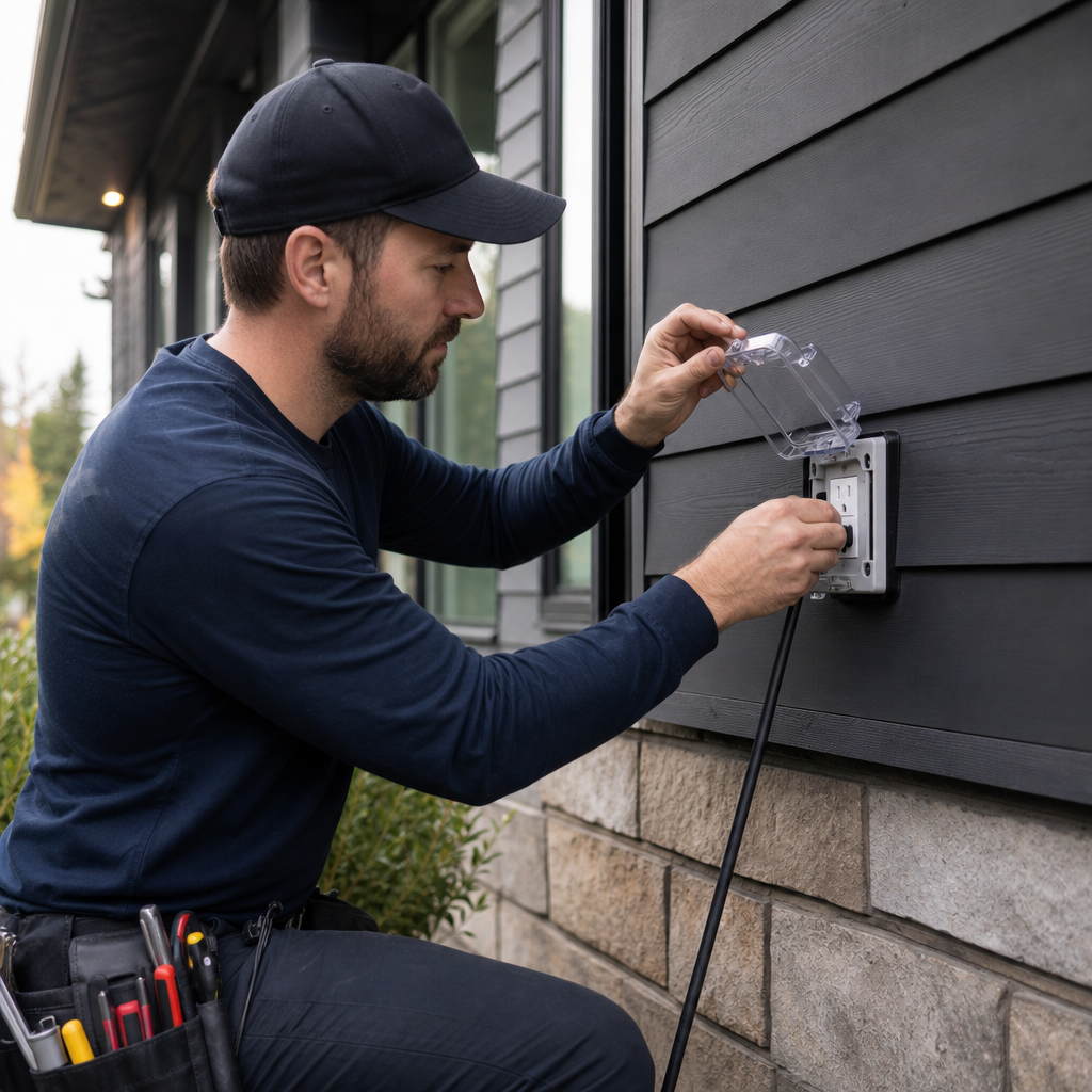Exterior Outlet Weatherproof In-Use Cover Upgrade
