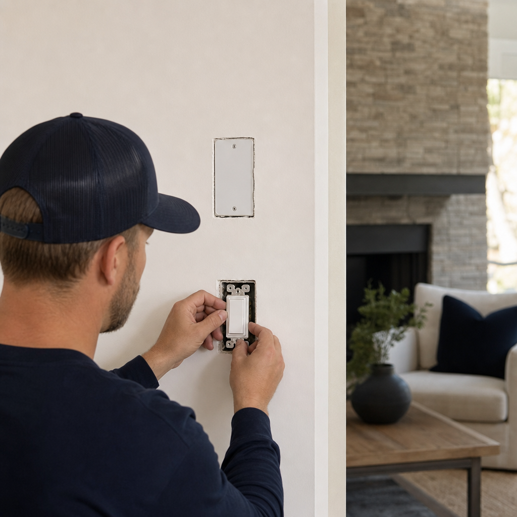 Light Switch Relocation — Same Stud Bay