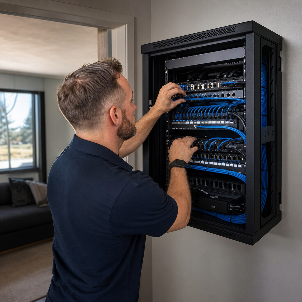 Network Rack / Enclosure Install & Cleanup (Site-Priced)