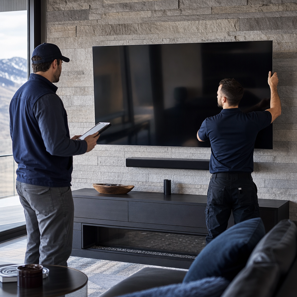 TV Mounting — 86"+ or Specialty Wall (Site-Priced)