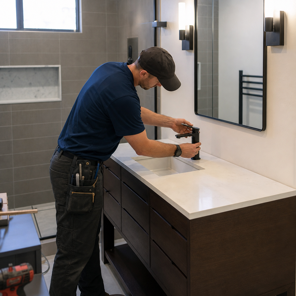 Bathroom Vanity Install (Customer-Supplied)