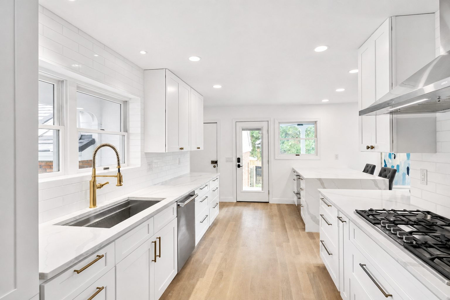 Finished kitchen inside the remodel