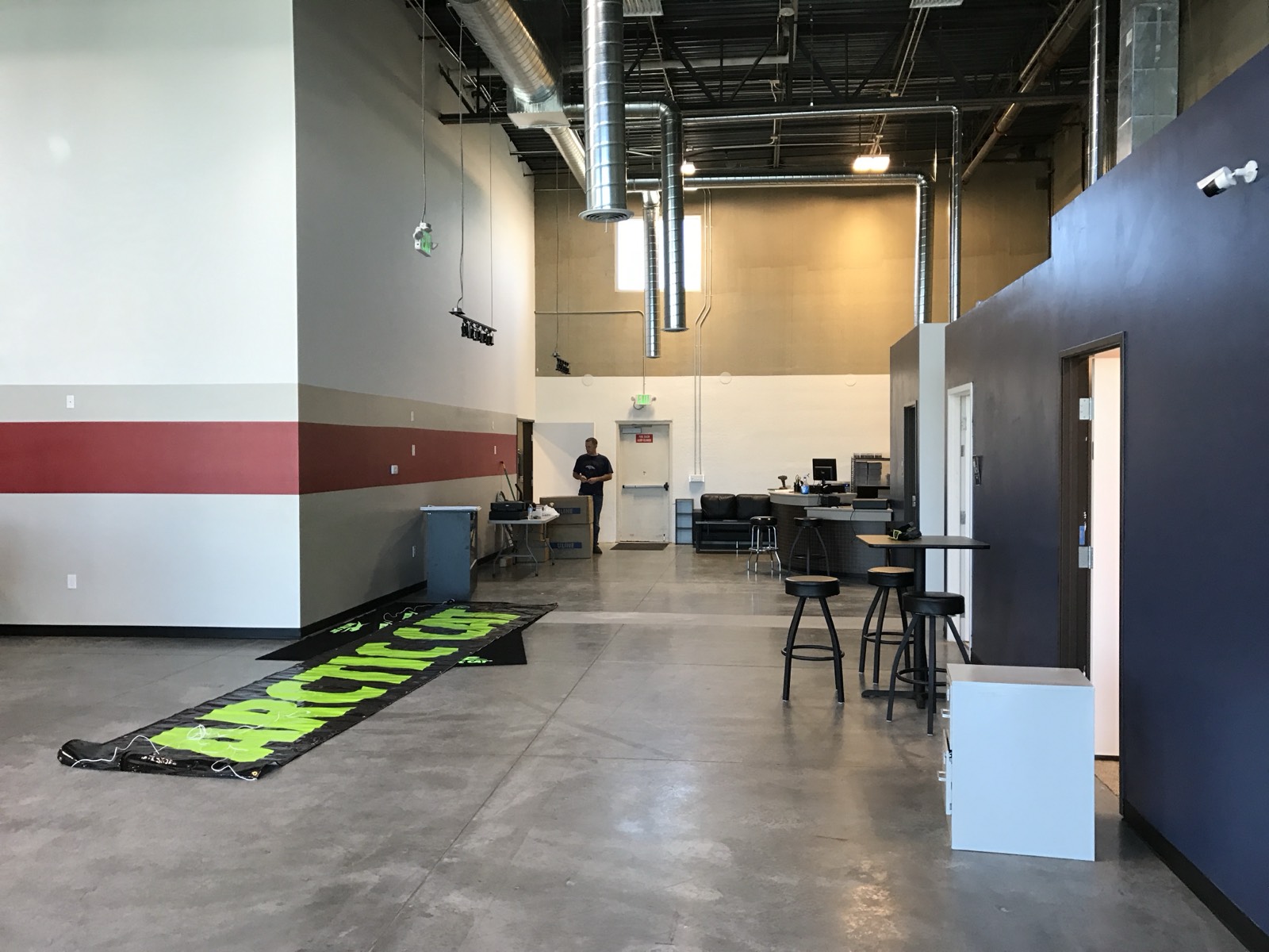 Parts counter and customer lounge staged for opening